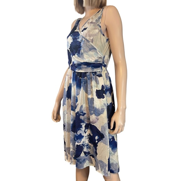 OUGES V-Neck Dress Sleeveless Maternity Nursing Gown Breastfeeding Postpartum - Picture 4 of 16